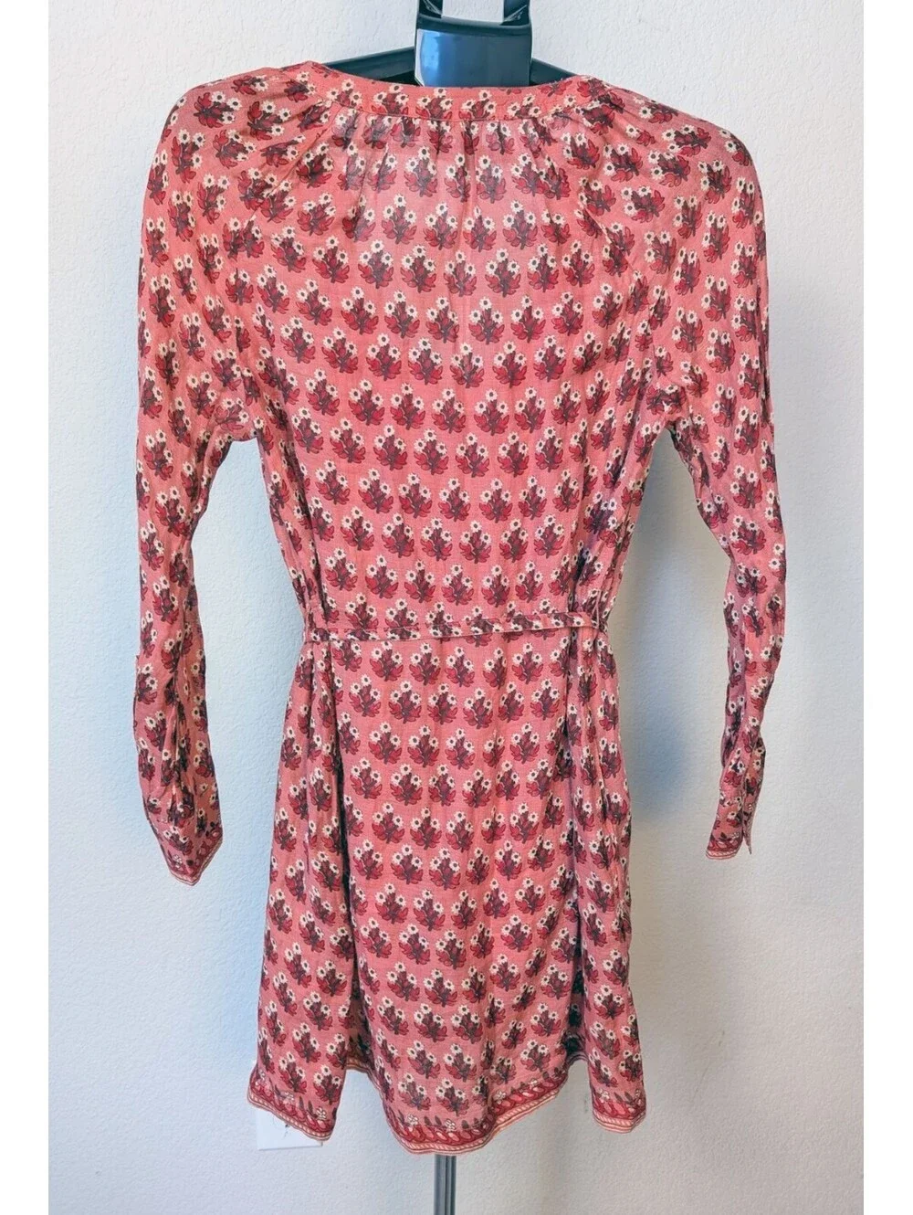 Boho Resortwear J.Crew Coral Block Print Cabana Mini Dress NWT XS